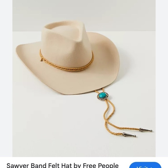Free people Wyeth sawyer band felt hat new without tags gorgeous! main image 4